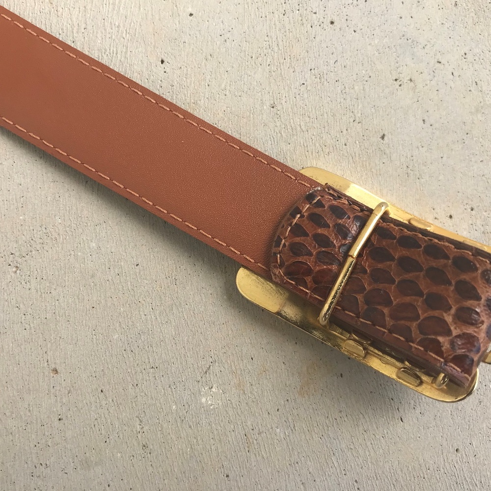 RITZ Women Belt Genuine Snake Skin Leather Ladies - Picture 7 of 8